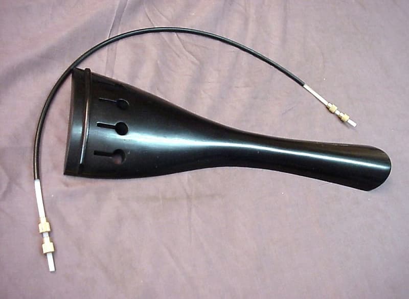 EBONY DOUBLE BASS TAILPIECE FOR 3/4 or standard size WITH Reverb