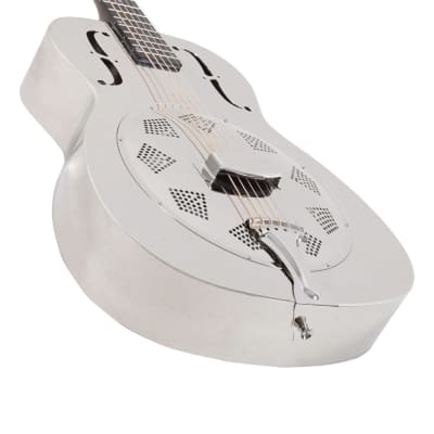 Recording King Model RM-998-R Metal Body Style O Resonator Guitar Nickel-Plated image 3