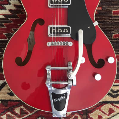 Gretsch G 5129 2004 Trans Red Top with Black Back & Sides and DeArmond Pick Ups!Play Now & Pay Later image 2