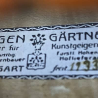 *Powerful Old Violin Labelled “Eugen Gärtner 1933”. Reverb UK
