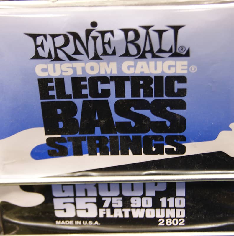 Ernie Ball 2802 flatwound electric bass guitar strings 55-110 image 1