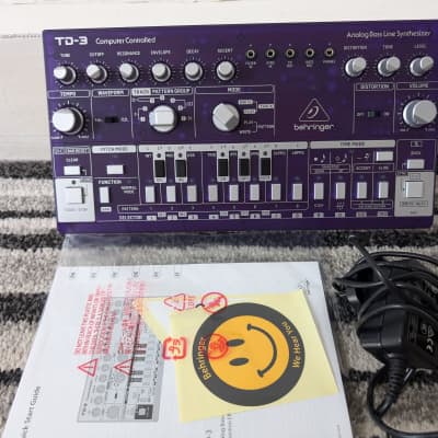 Behringer TD-3 Analog Bass Line Synthesizer 2019 - Present - Transparent Purple