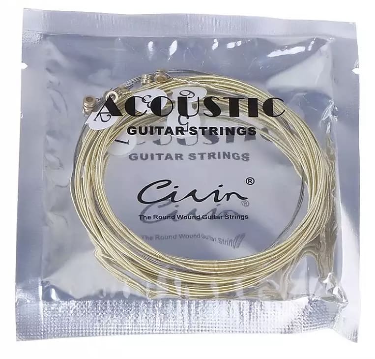 Civin Nickel Plated Gold Finish Acoustic Guitar Strings Gold