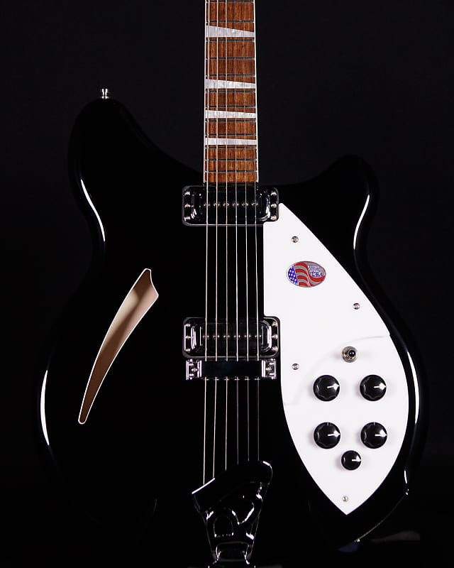Rickenbacker 360 Semi Hollow Electric Guitar, JetGlo image 1