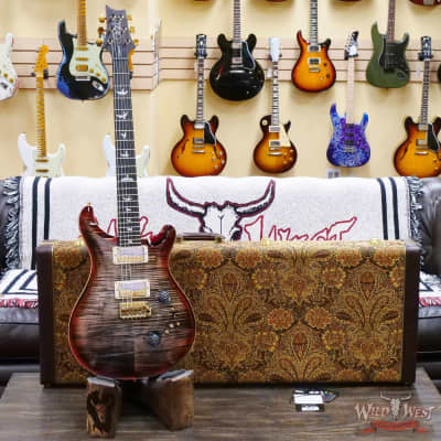 Paul Reed Smith PRS Wood Library 10 Top Custom 24-08 Brazilian Rosewood Board Charcoal Cherry Burst image 5