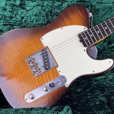General Vintage Tone  Custom special Single T 1965 Figured Top Electric Guitar  2021 2 tone burst nitrocellulose thin skin image 7