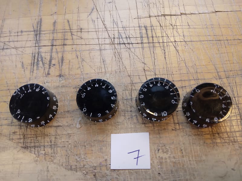 Gibson style, "speed knob" 4 Knob Set, Black image 1