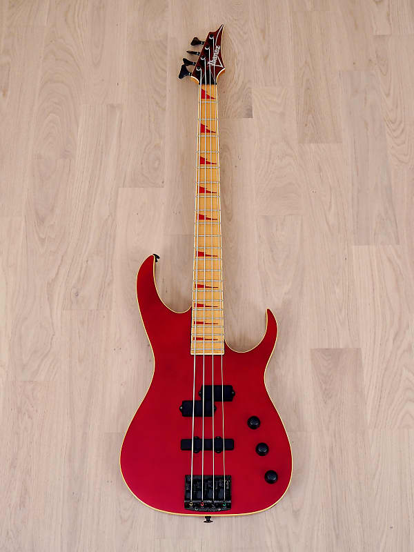 1991 Ibanez Road Bass RD-727 Custom Electric Bass PJ Candy Apple Red Japan