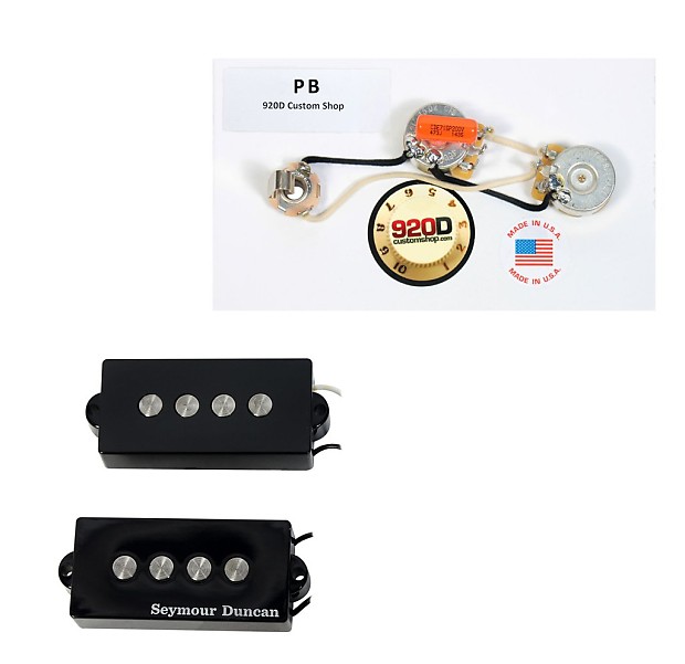 920D Custom Shop SPB-3+PB Seymour Duncan SPB-3 w/ P Bass Wiring Harness image 1