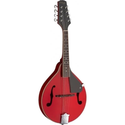 Stagg Model M20 RED A Style Red Finish Bluegrass Mandolin with Geared Tuners imagen 2