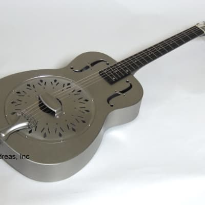 Regal Resonator Guitar Duolian Brushed Nickel-Plated Steel Body image 1
