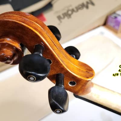 Cecilio 4/4 Advanced Level Violin Featuring Aged 7+ Years - Solid Spruce Top Highly Flamed One-Piece Maple Back and Sides All-Ebony Components, Independent Fine-Tuners, Brazilwood Bows, Hand-Rubbed Oil Finish... image 15