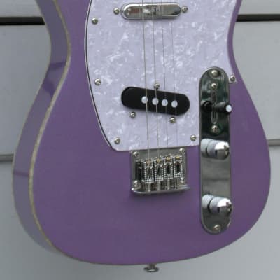 Soares'y Guitars lavender Blue Mini Tele Tenor Guitar 1 Of 2 Made 2022 image 3