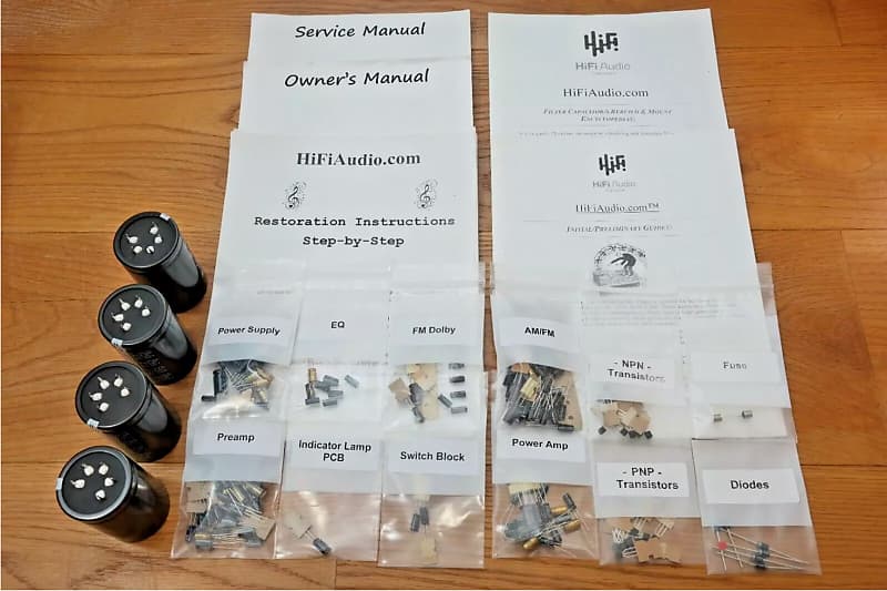 Onkyo TX8500 MKII restoration kit filter capacitor repair rebuild fix  			