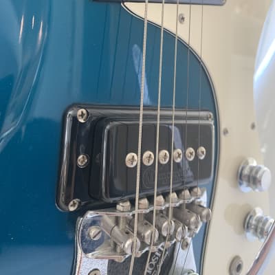 1993 Mosrite Ventures Model '65 Metallic Blue Mint Condition Full Documentation Made in the USA image 13