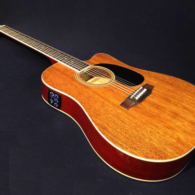 Haze F631BCEQMS Thin Body Acoustic Guitar, EQ, Cutaway + Free Gig Bag, Picks image 9