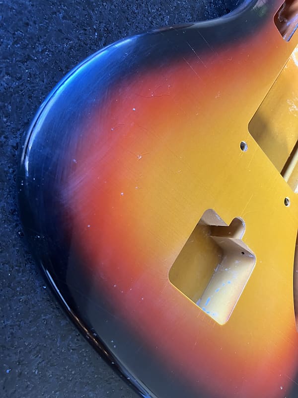MJT Jaguar Body 3-tone Burst Nitro Laquer | Reverb