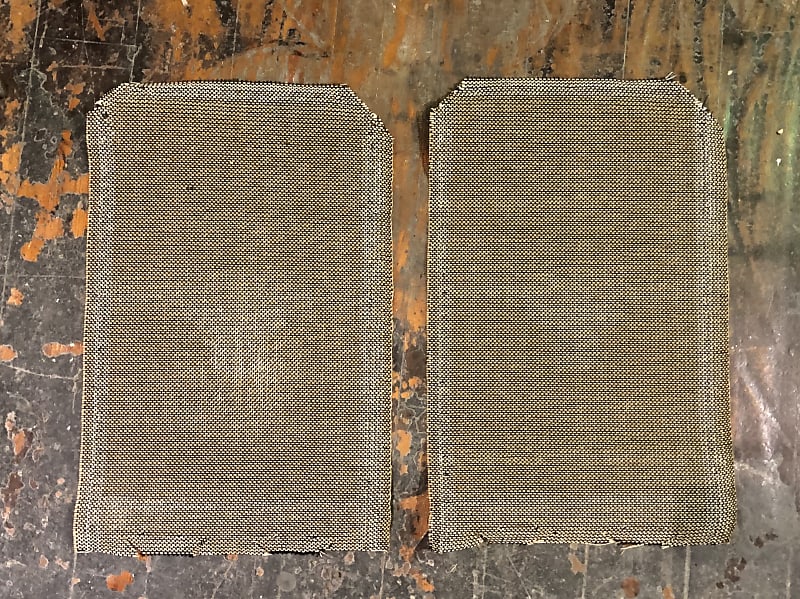 Marshall 2x12 salt and pepper basketweave grill cloth 1970 Reverb