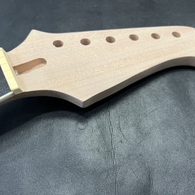 Unbranded  Replacement bolt-on Neck Tilt back Headstock Mahogany 24" scale trapezoid inlays #6 image 2