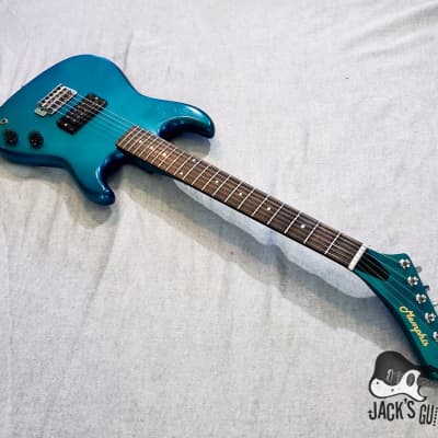 Memphis A2TMB "Dinky" Shredder Electric Guitar (1980s, Teal Metallic) image 16