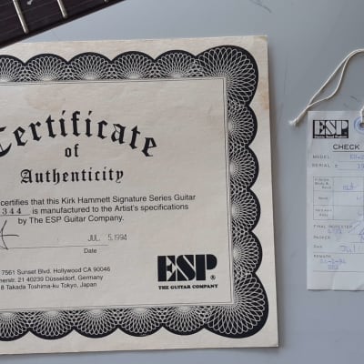 1994 ESP KH-2 Kirk Hammett PRE Signature image 21