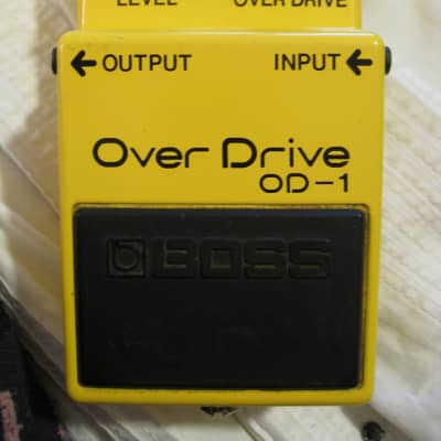 Boss OD-1 Overdrive Made in Japan 1980 Silver Screw Long Dash | Reverb