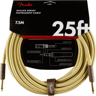 Fender Deluxe Series Cable - 25' - Black - STR/STR image 1