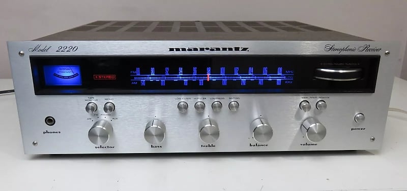 MARANTZ 2220 RECEIVER WORKS PERFECT SERVICED FULLY RECAPPED GREAT CONDITION  			
