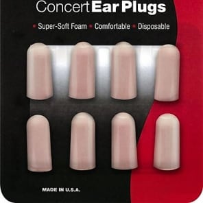 Fender Concert Series Foam Ear Plugs, 4 Sets 2016
