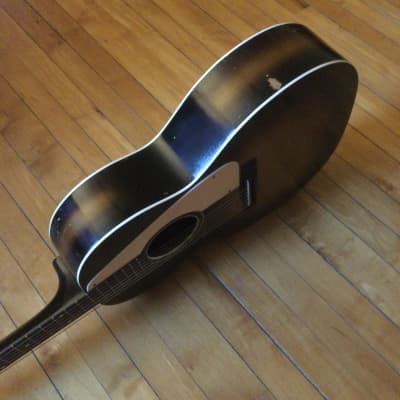 SS Stewart Parlor guitar 30s - Dark sunburst image 6