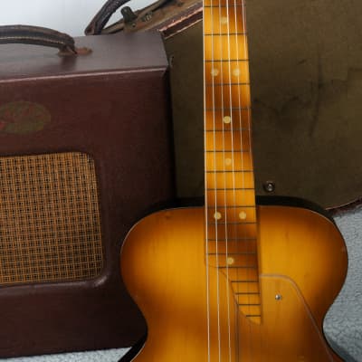 Vintage Lap Steel and Amplifier Set 1940s-50s Alan Stringed Instruments Natural image 4
