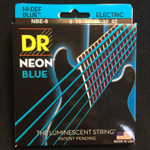 DR NBE-9 Hi-Def Coated Neon Electric Guitar Strings - Light (9-42)