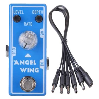 Tone City TC-T11 Angel Wing Chorus Boss C2 Style Effect Pedal + Mooer PDC-5S Cable USA Ships Free image 1
