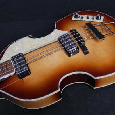 Hofner HCT-500/1-SB Contemporary Series VIOLIN Beatle Bass GREAT Brown Sunburst Vintage Look & Hofner Hard Shell CASE image 3