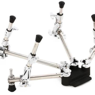 DW DWCP9909 Adjustable Lifter Bass Drum/Tom Riser - Chrome *Torn/ Crushed Outer Box image 2