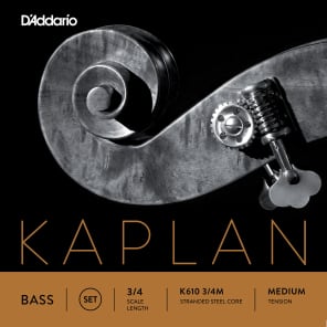 D'Addario K610 3/4M Kaplan 3/4 Scale Double Bass Strings - Medium Tension
