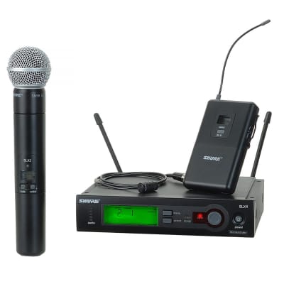 Shure SLX124/85/SM58-J3 Combo Wireless Microphone Combo System, J3/472-596 MHz image 2