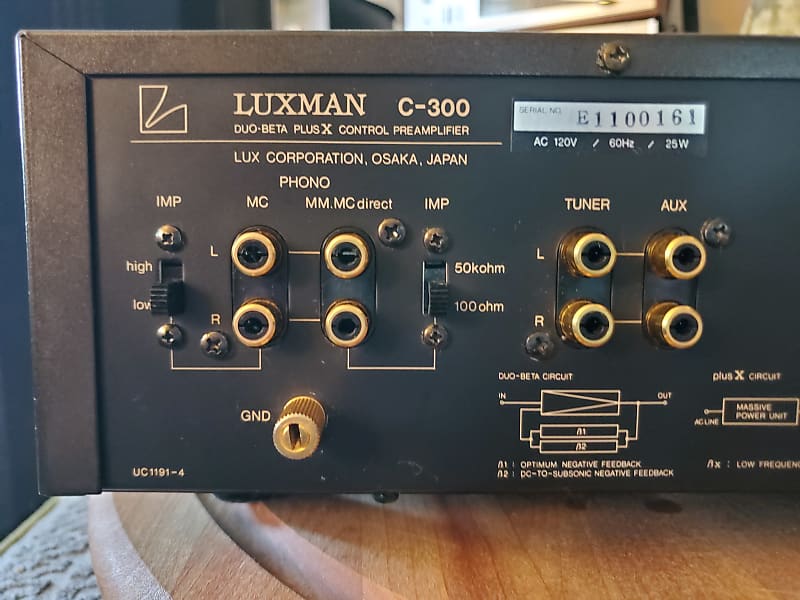 Luxman C-300 Vintage Deluxe Preamp Fully Recapped and