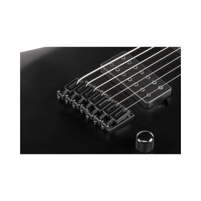Ibanez ICTB721 Iron Label Iceman 7-String Electric Guitar, Black Flat image 4