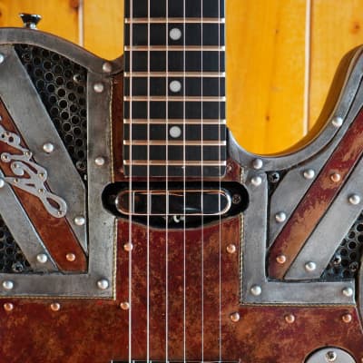 AIO Custom Art Electric Guitar - British Flag w/Gator Hard Case image 7