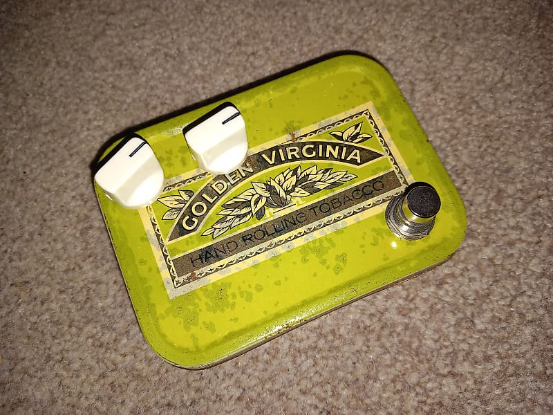 Hubcap John AC127 Fuzz Face in vintage tobacco tin Reverb