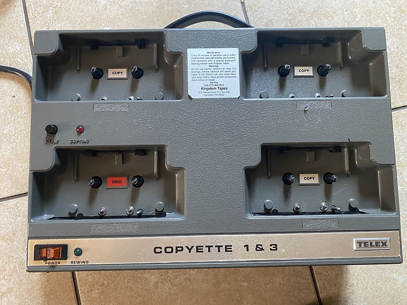 Telex Copyette 1&3 Vintage cassette duplicator Reverb