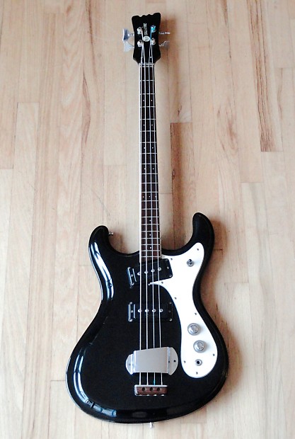 1970s Mosrite Firstman Vintage Electric Bass Guitar Black