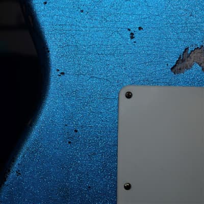 American Fender Stratocaster Relic Custom Nitro Blue Sparkle HSS image 7
