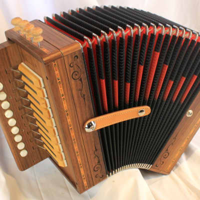 NEW Walnut Beltuna Cajun Melodeon Diatonic Button Accordion D BINCI LMMH 10 2 image 1