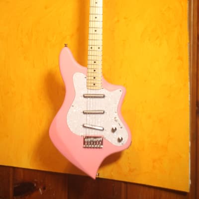 Unbranded Monroe II 2020 Pink 6 string guitar Danelectro style pickups SSS image 1