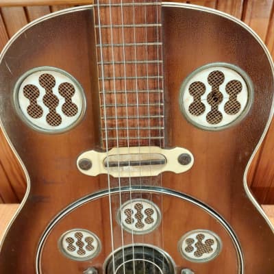 1950s Del Vecchio dinâmico resonator guitar - brown sunburst for sale
