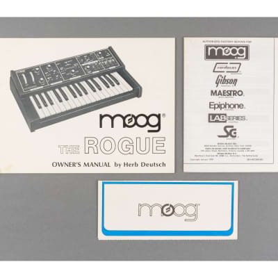 Moog The Rogue Owner's Manual [USED]