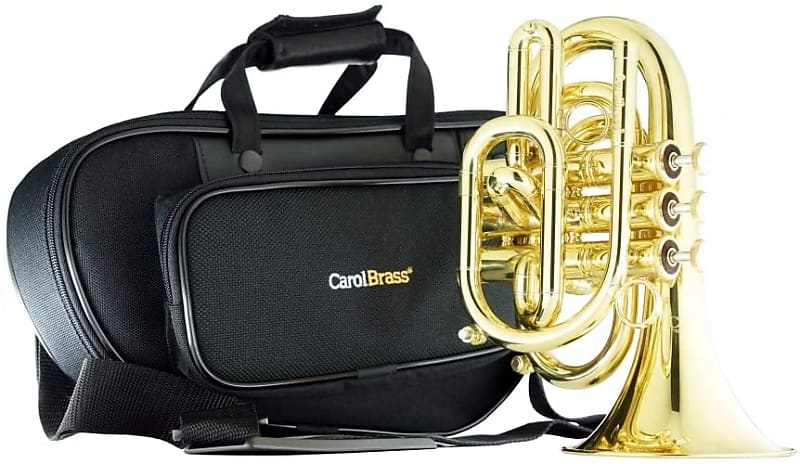CarolBrass CPT-3000-YLS-Bb-L Light Weight Yellow Brass Big Bell Pocket  Trumpet Bb | Reverb Czechia