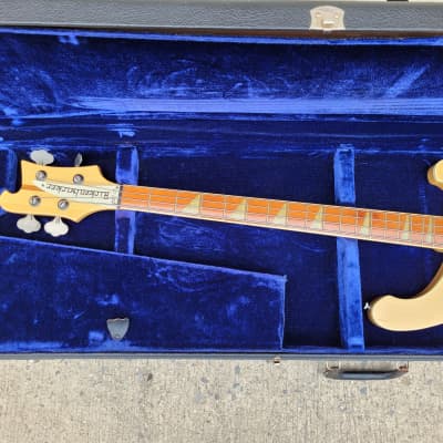 Vintage Rickenbacker 4001 bass 1976 Maple-glo with original case And Ric-o-sound! image 22